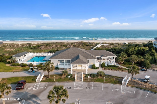 10108 Sea Breeze Dr, Emerald Isle, NC 28594 - aerial view of property and surrounding area with extended coastline and a pool area