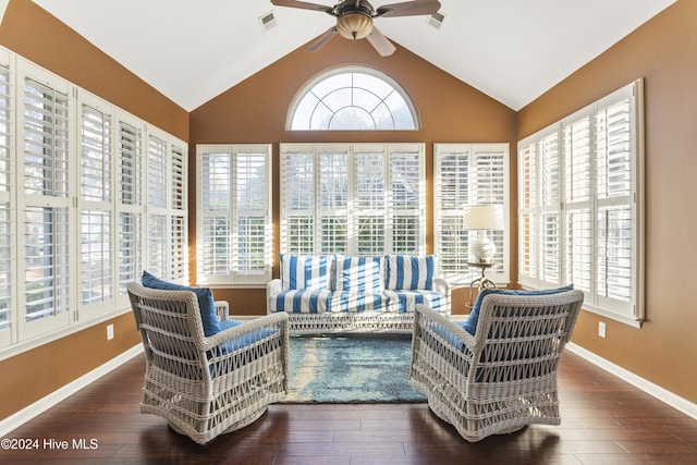 864 Sandpiper Bay Dr SW, Sunset Beach, NC 28468 - sunroom / solarium featuring hardwood / wood-style floors and lofted ceiling