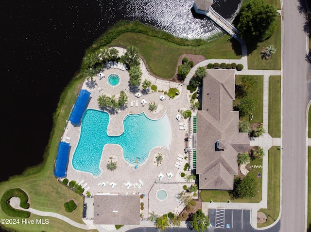 864 Sandpiper Bay Dr SW, Sunset Beach, NC 28468 - drone / aerial view of a pool area