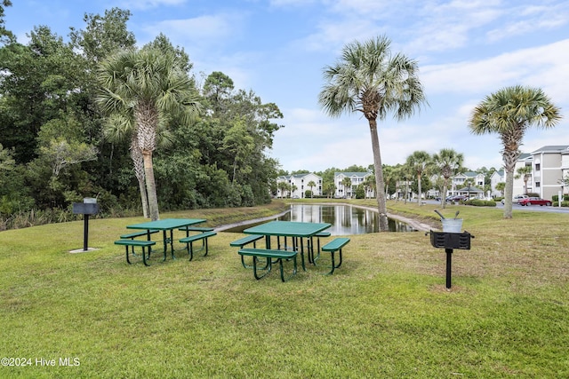 864 Sandpiper Bay Dr SW, Sunset Beach, NC 28468 - surrounding community with a lawn, a residential view, and a water view