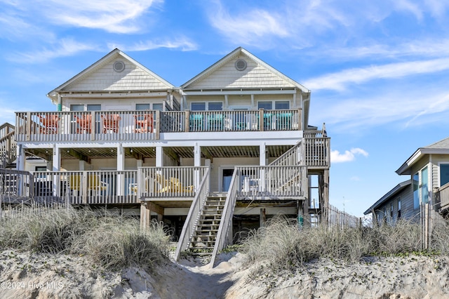 view of raised beach house