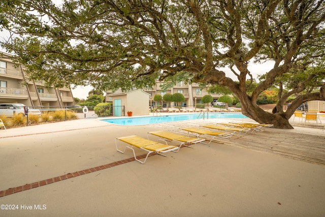 view of pool featuring a patio area