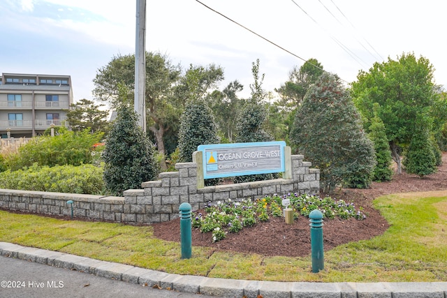 view of community sign