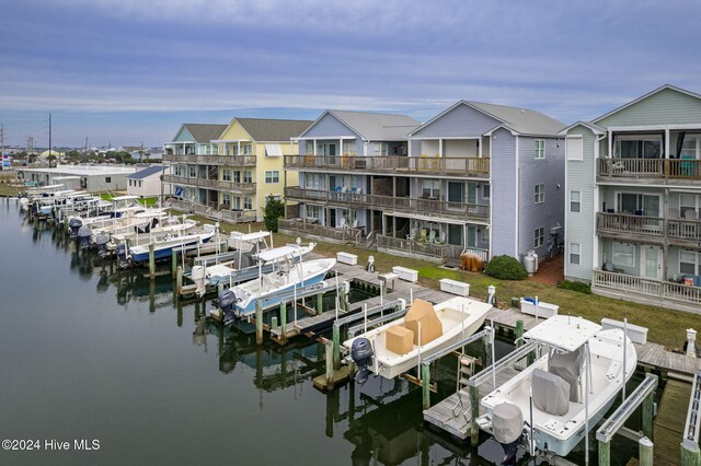 exterior space featuring a water view