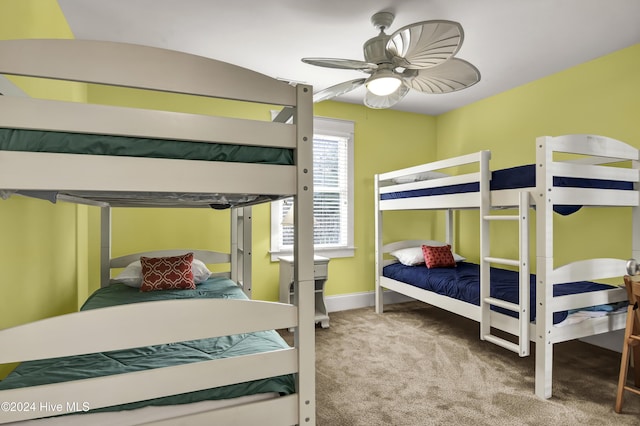 221 Seawatch Way, Kure Beach, NC 28449 - bedroom featuring carpet floors, ceiling fan, and baseboards