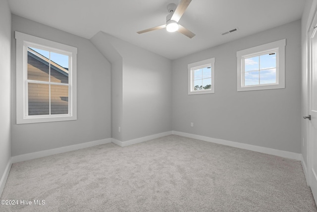 513 Moss Lake Ln, Holly Ridge, NC 28445 - interior space with visible vents, a ceiling fan, and baseboards