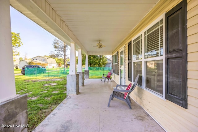 view of patio with covered porch