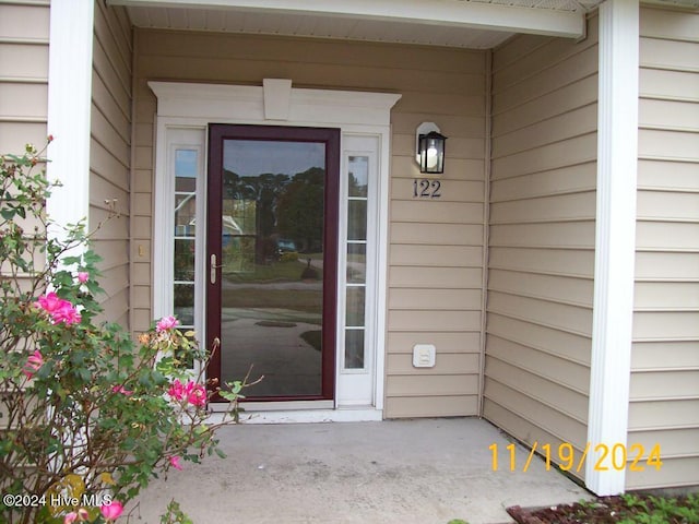 view of doorway to property