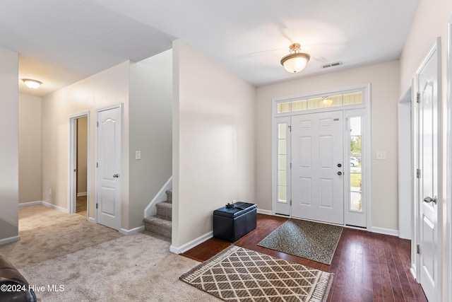 view of carpeted entryway