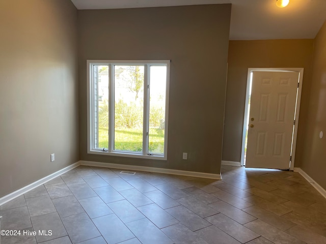 view of tiled foyer