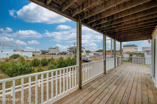 view of wooden deck