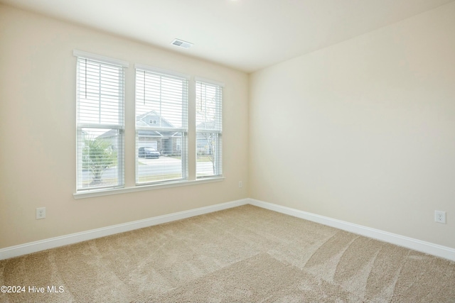 carpeted empty room featuring plenty of natural light