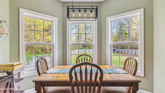 dining room featuring plenty of natural light