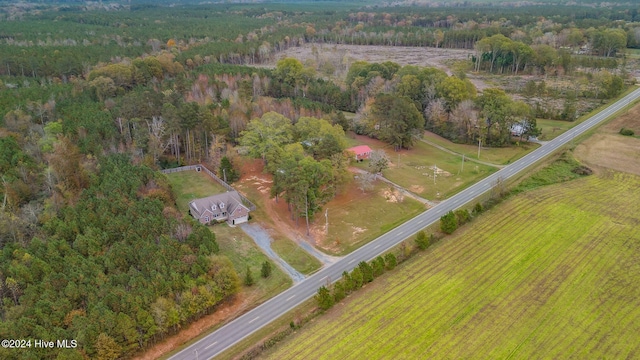 bird's eye view featuring a rural view