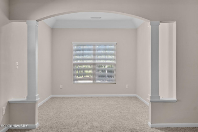 spare room with carpet floors