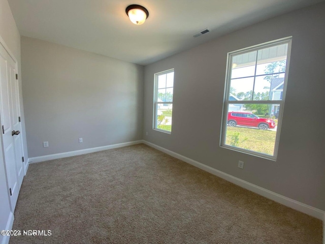 carpeted empty room with plenty of natural light