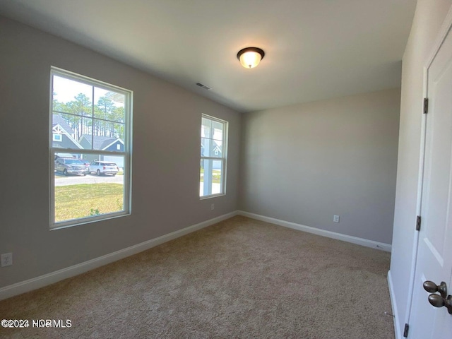 carpeted empty room with plenty of natural light