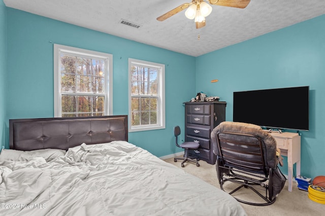 16200 US Highway 421, Burgaw, NC 28425 - carpeted bedroom featuring a textured ceiling, baseboards, and ceiling fan