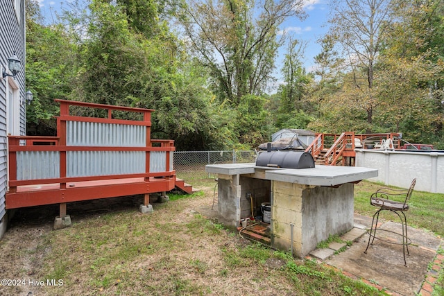 16200 US Highway 421, Burgaw, NC 28425 - view of yard with a wooden deck and an outdoor pool