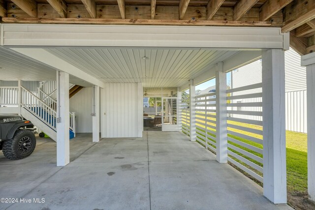 view of patio / terrace with a carport