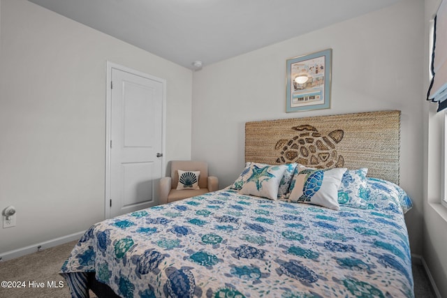 bedroom with carpet floors