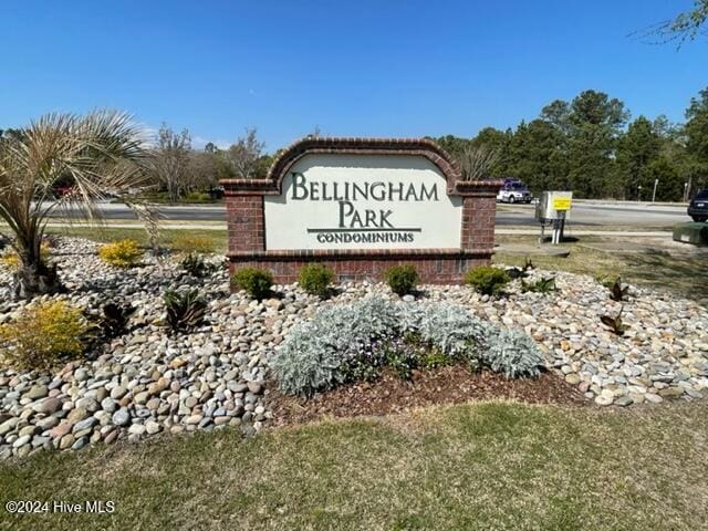 view of community sign