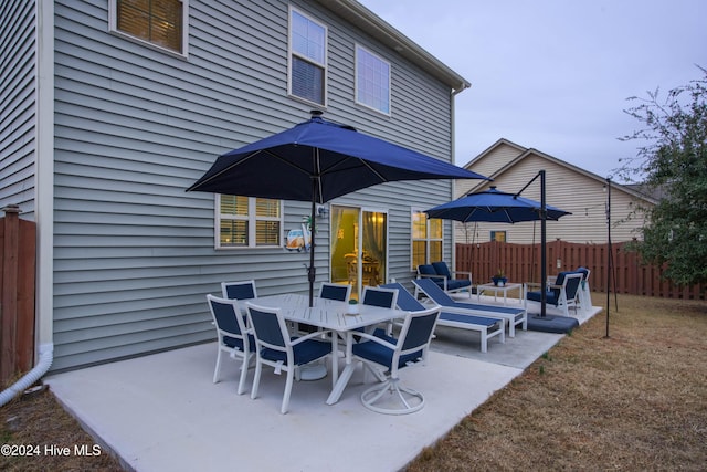 view of patio with outdoor lounge area