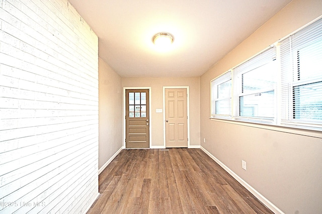 interior space featuring wood-type flooring