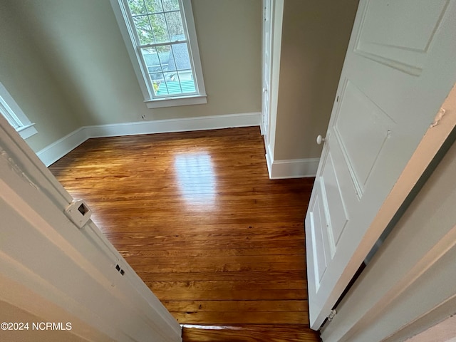 interior space featuring dark hardwood / wood-style flooring