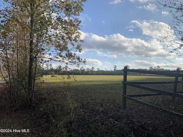 view of yard featuring a rural view