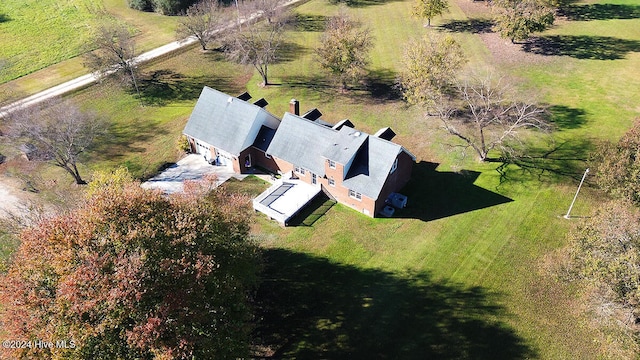 bird's eye view with a rural view