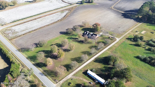 drone / aerial view with a rural view