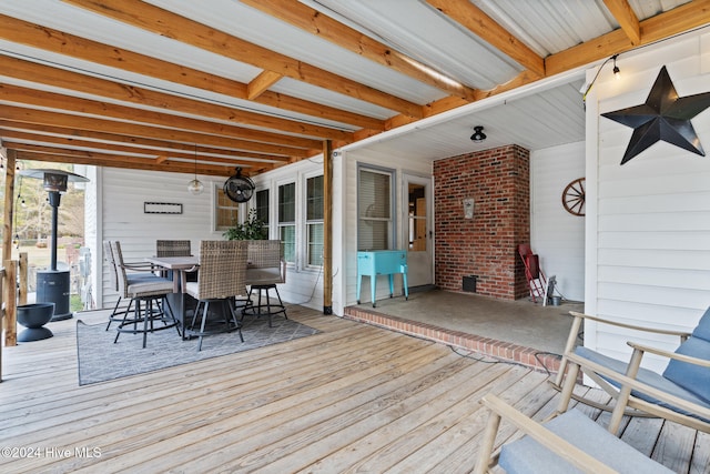 view of wooden terrace