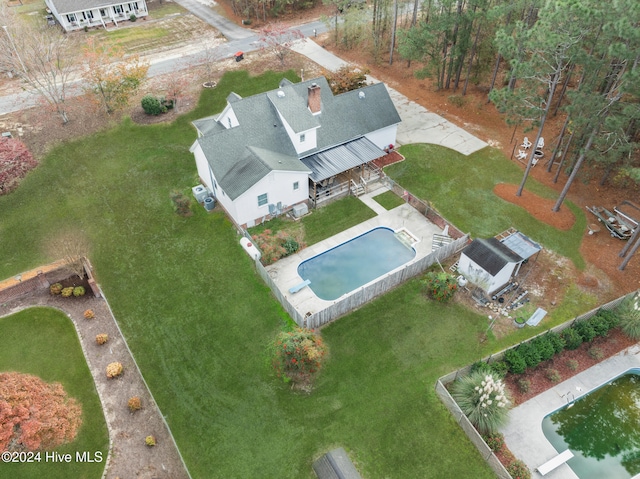 birds eye view of property