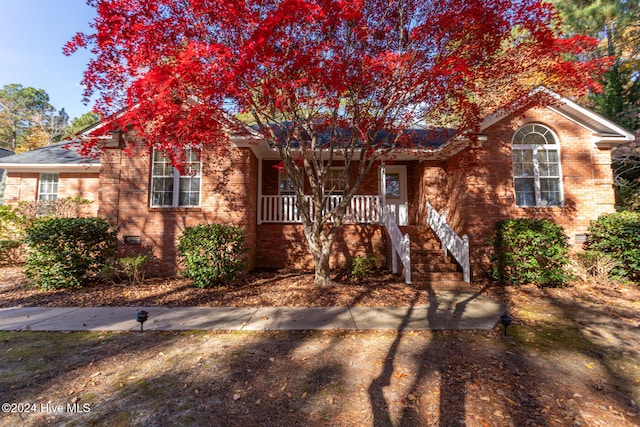 view of front facade featuring a porch