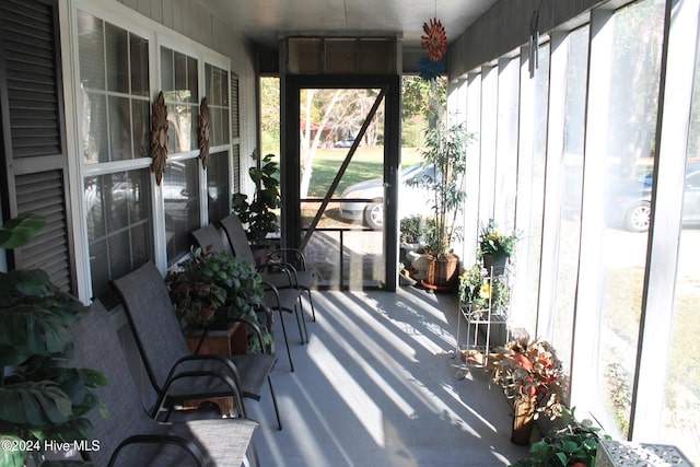 view of sunroom