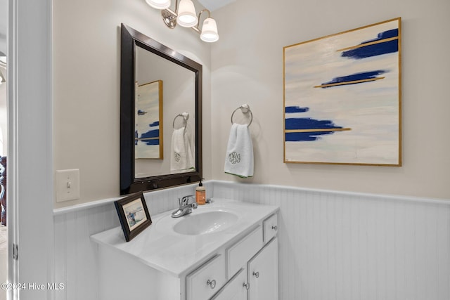 1502 Marsh Pointe, Morehead City, NC 28557 - bathroom featuring wainscoting and vanity