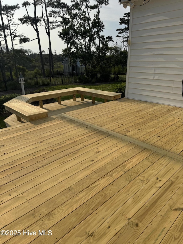 1502 Marsh Pointe, Morehead City, NC 28557 - wooden terrace with a fenced backyard