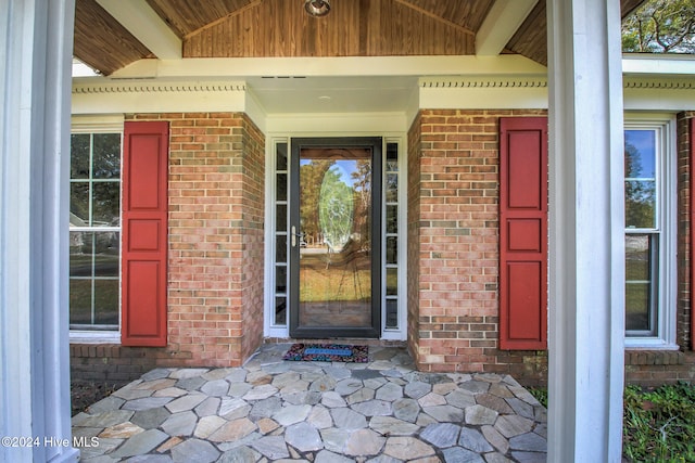 view of doorway to property