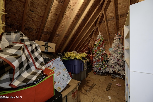 view of attic