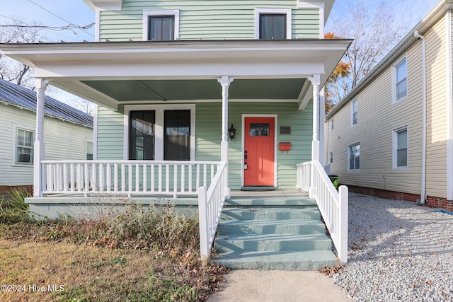 view of front of house with a porch