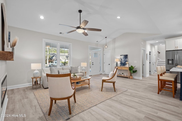 living area featuring hardwood / wood-style floors