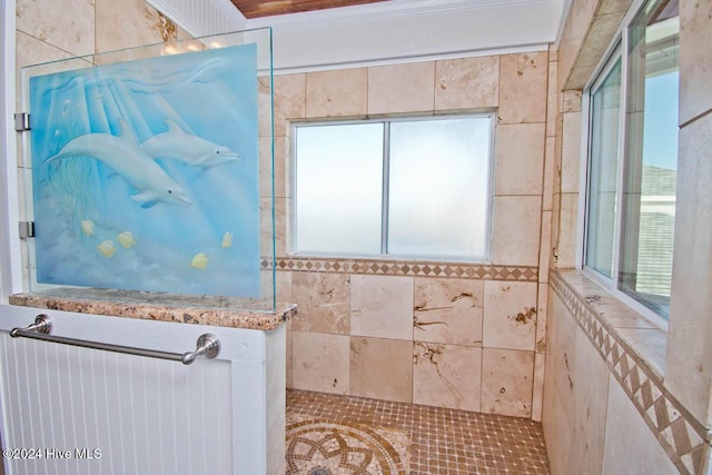 105 Wind Dance Ln, Swansboro, NC 28584 - full bath featuring a walk in shower and plenty of natural light