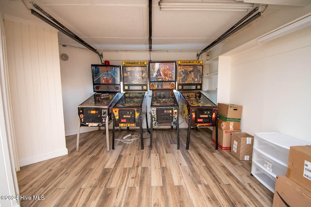 interior space featuring wood-type flooring