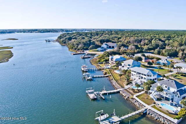 105 Wind Dance Ln, Swansboro, NC 28584 - bird's eye view of a large body of water