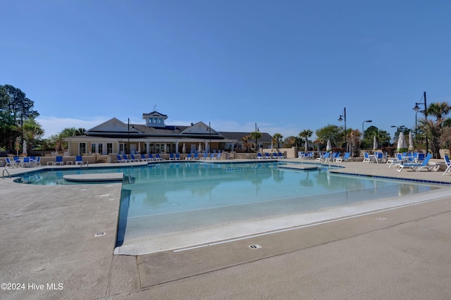 pool featuring a patio