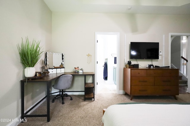 bedroom with carpet floors