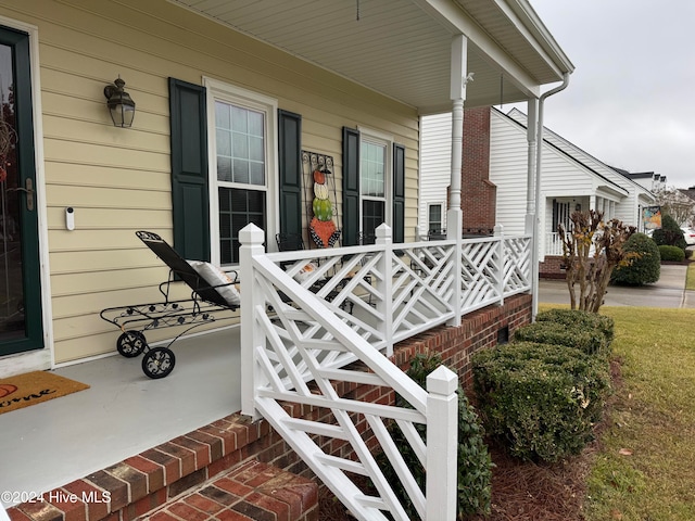 view of patio / terrace with a porch