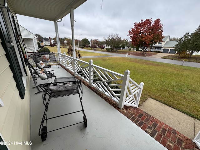 view of patio with a porch