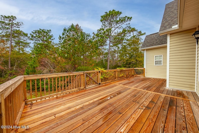 view of wooden deck